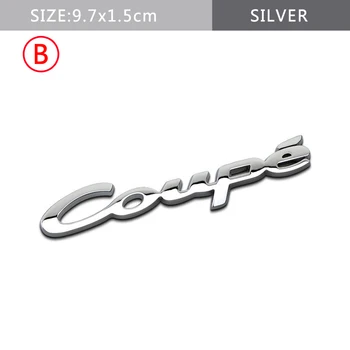 Coupe Modificado de Metal etiqueta Engomada del Coche Emblema de la Insignia del Logotipo de Calcomanías Para el MINI Cooper R50 R52 R53 R55 R56 R57 R58 R59 R60 R61 R62 F55 F56