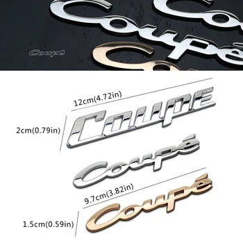Coupe Modificado de Metal etiqueta Engomada del Coche Emblema de la Insignia del Logotipo de Calcomanías Para el MINI Cooper R50 R52 R53 R55 R56 R57 R58 R59 R60 R61 R62 F55 F56