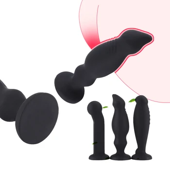 Consolador Butt Plug de Silicona Vagina Abierta de Juguetes Sexuales para Hombres, Mujeres Butt Plug para Principiantes de Próstata Masajeador Anal Beads Productos