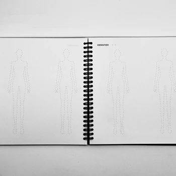 A4 Moda Bloc de dibujo de la Figura Plantillas para el Diseño de las Miradas y la Construcción de Su Cartera de cuadernos de Dibujo