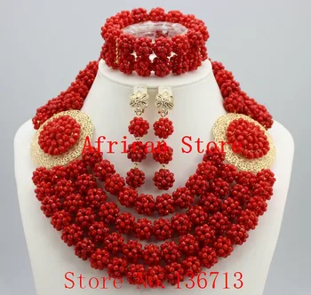 Preciosa Púrpura Sola Mujer Africana, Perlas de la Joyería Conjunto Nigeriano Africana de Cuentas del Collar de la Conjunto de hechos a Mano de Estilo Libre de Envío BC401-5