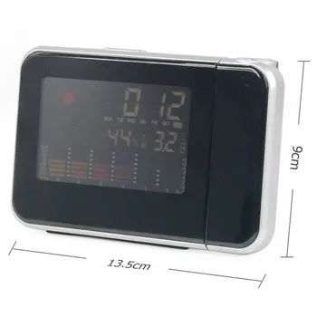 Digital de la Temperatura de la Humedad de la Pared de Proyección de Repetición de la Alarma del Reloj de la Pantalla LED