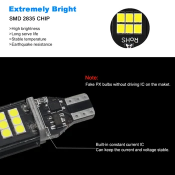 2x Canbus Libre de Errores T15 W16W Bombillas LED de Copia de seguridad de la Luz del Coche de la Lámpara de las Luces de Reversa Para BMW Serie 5 E60 E61 F07 F10 F11 Mini Cooper