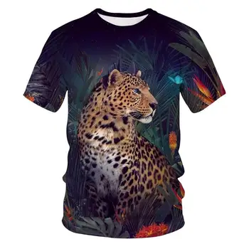 3D Cheetah Camisa de Animales Ropa de Leopardo Animal T-shirt de Impresión 3d de la Camiseta de las Mujeres de los Hombres la Ropa Oversize de Hip Hop de la Moda de Verano Camiseta