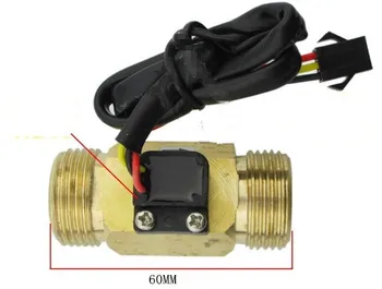 Agua medidor de Flujo medidor de flujo medidor de combustible Hall sensor de flujo inductivo interruptor contador indicador de Cobre G3/4