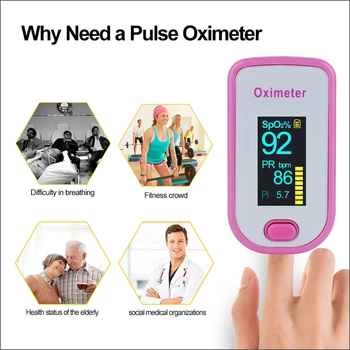 RZ Portátil Dedo Oxímetro de Pulso Digital pulsioximetro Salud en el Hogar Monitor de Frecuencia Cardíaca SPO2 PR Saturimetro Oxímetro de Pulso