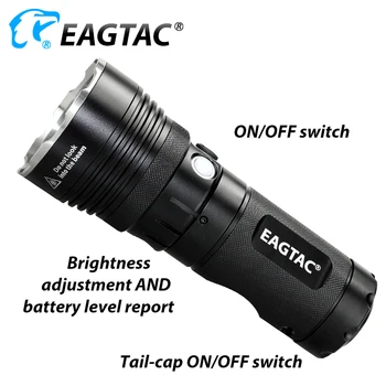 EAGTAC MX30L3 Kit Linterna de LED de Doble Interruptor de 3300 Lúmenes w/3*18650 Batería de 3400MAH Multi Modo de Defensa de Búsqueda