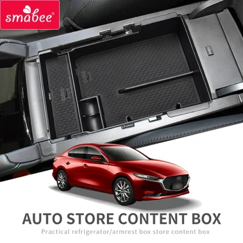 Smabee Coche apoyabrazos de la caja caja de almacenamiento para Mazda 3 Año 2020 Axela el Mazda3 consola Central, caja de almacenamiento de Accesorios de la moneda de la tarjeta de la Caja de Almacenamiento