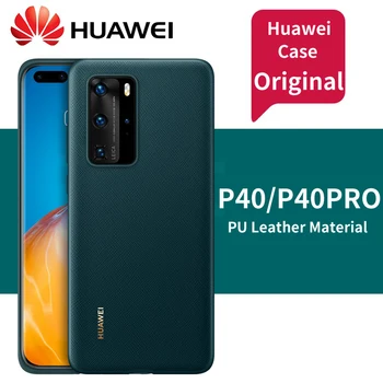 Original de Huawei P40 Pro caso de Huawei Mate 40 pro caso de Cuero de la PU Cubierta Trasera Líquido de Silicona Cubierta Protectora de lujo de calidad superior