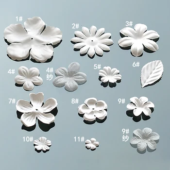 50pcs 3D Flor de Encaje Parches Apliques De Novia de la Boda vestido de Flores Blancas Accesorios de Costura Diy Decoración de Parche