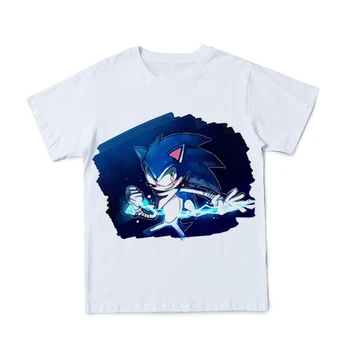 De verano Nuevo 3D Sonic The Hedgehog Hombres Ropa T Camisa Interesante de dibujos animados camiseta Guapo Stree twear Casual O-cuello de la Ropa