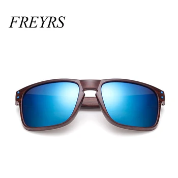 FREYRS Retro de Madera Gafas de sol de los Hombres de Bambú de Gafas de sol de las Mujeres de la Marca de Diseño de Deporte Gafas de Espejo Gafas de Sol de Tonos luneta oculos 048