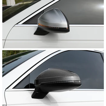 Reemplazo de alta Calidad de Carbono Cubierta del Espejo para Audi A4 B8 B9 A5 ABS Cubierta del Espejo de los Accesorios del Coche etiqueta Engomada del Coche del Coche Decoración de las Tapas