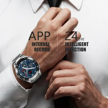 LIGE Reloj Inteligente Hombres smartwatch LED Completa de la Pantalla Táctil Para Android iOS Heart Rate Monitor de Presión Arterial Impermeable Reloj de Fitness