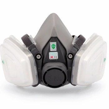 17 en 1 3M 6200 Industrial de la Mitad de la Máscara de Pintura en Aerosol de Gas Máscara de Protección Respiratoria de Trabajo de Seguridad a prueba de Polvo Respirador de Máscara de Filtro