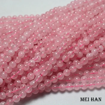 Meihan envío Libre natural de Madagascar cuarzo rosa 6mm (3strands/set) ronda joya de piedra suelta perlas para la fabricación de joyas de diseño