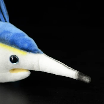 1Pcs 45cm Lindo blue marlin estatuilla de simulación de marlin, pez de juguete de la felpa de la simulación de los animales de peluche de juguete de Atún regalo la muñeca del bebé