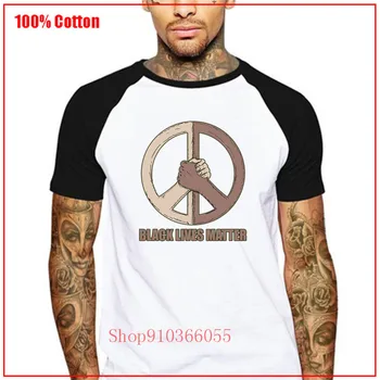 Negro Vidas Importan camisetas Personalizadas de Mangas Cortas de Color diversificada par de Gran Tamaño Masculina de Algodón Suave Símbolo Tees