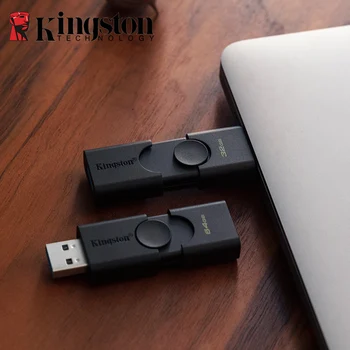 Kingston USB Unidad Flash USB 3.2 Gn 1 32GB 64GB DataTraveler Duo Pendrive Disco Stick USB de Tipo a y USB Tipo-C Pen Drive DTDE