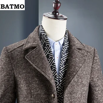 BATMO 2019 nueva llegada de invierno de alta calidad de lana thicked abrigo de los hombres,los hombres de gris de lana, chaquetas ,plus-tamaño M-3XL,AL19