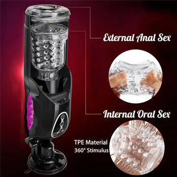 Meselo sistema Automático de calefacción Telescópico Giratorio de Voz, Máquina de Sexo Vagina Coño Vibrador Juguetes Sexuales para los Hombres Eléctrico Masturbadores Masculinos