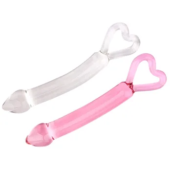 Sex Shop Pyrex Bolas Anales Consolador De Cristal De Color Rosa Corazón Butt Plug Estimulación Vaginal Y Anal Plug Anal Juguetes Sexuales Para Mujeres, Hombres Adultos