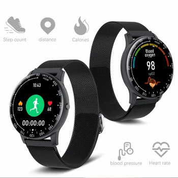 LIGE Nuevos Hombres reloj inteligente mujer impermeable deporte para Android IOS de la frecuencia Cardíaca presión arterial Monitor de fitness tracker smartwatch hombre