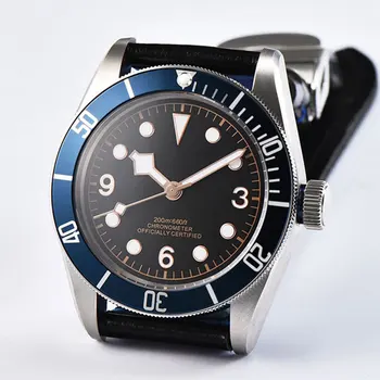 Reloj para hombre 41MM NH35 ,Miyota8215 movimiento azul estéril marcado luminou cristal de Zafiro impermeable nadar automático reloj mecánico