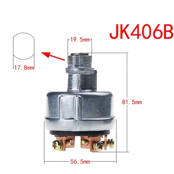 1PC 56.5MMx81.5MM JK406B-418 Precalentar el Interruptor de Encendido con 2 llaves para maquinaria Agrícola Ingeniería de vehículos