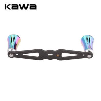 Kawa Nuevo arco iris de Color Carrete de Pesca de la Manija de la Aleación de Aluminio de la Perilla de Carbono de la Pesca Rocker Traje para Dai/ Shi Carrete de Tamaño del Agujero de 8X5/7X4mm