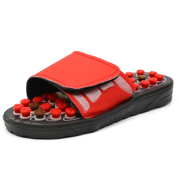 Punto De Acupuntura Masaje Zapatillas Sandalias Para Los Pies De Los Hombres Chinos De Acupresión De La Terapia Médica Pie Giratorio Masajeador De Zapatos Unisex