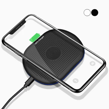 Caliente de la Venta de 2019 qi inalámbrica charger10W DC5V rápido USB almohadilla de carga inalámbrica para el iPhone X XR XS Max 8 Plus y Samsung S9 Note9 S10