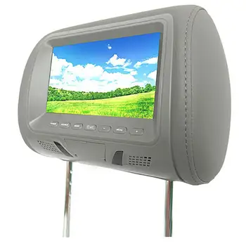 HD Universal del Coche de 7 Pulgadas Monitor del Reposacabezas del Asiento Trasero de Entretenimiento del Coche del Reproductor de Accesorios para la navegación de DVD de ABS + de Cuero de Imitación