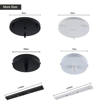 Luz de techo accesorios placa de montaje de Accesorios de la barra Redonda de la superficie de techo de base Dosel Personalizar droplight lámpara colgante