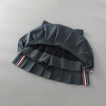 2020 Nuevo Verano de la Falda de las Mujeres Harajuku Rayas Falda Plisada Ins Suelto de Cintura Alta Falda de Una línea Lindo Mini Falda Falda Estudiante
