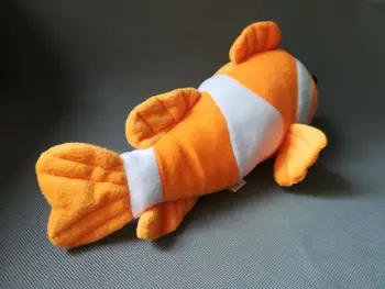 De dibujos animados encantadora pez payaso de juguete de felpa alrededor de 33 cm de color naranja suave de pescado de juguete de regalo de cumpleaños de h0941