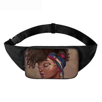 Forudesigns Cintura Paquetes de Mujeres Arte Negro Africano Niñas Bolsos Personalizados de Fanny Pack para las Mujeres en el Pecho de Teléfono de la Bolsa de Cinturón de Damas