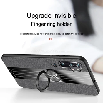 Anillo de dedo de la Titular Suave de TPU Caso de Tela para Xiaomi Redmi Nota 9 9 8 8 7 9A 9C K20 10 9T CC9 POCO X3 NFC F2 Ultra Pro Lite Caso