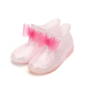 Los niños del Mini Melissa botas para la lluvia Muchacha de los Niños de Studen de la moda de la jalea zapatos de Brillo cómodo niña Grande lluvia de arranque de Lluvia Zapatos SH155