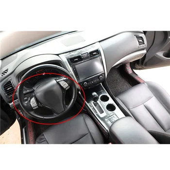 2pcs ABS de Fibra de Carbono Textura Interior Volante Tira de Moldura Tapa de Ajuste para Nissan Teana Altima 2013 2016 2017 2018