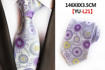 GUSLESON Nueva Floral Paisley corbata Para los Hombres 8cm Clásico tejido Jacquard de Seda de la Boda Lazos de Cuello de Negocios Corbatas Corbatas Hombre