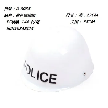 Los puntales de la película parte de juguete de plástico tapa de plástico de la tapa de la policía Británica de la policía montada cap gorra de camuflaje