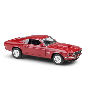 WELLY 1:24 Fundido Simulación de Aleación Modelo de Coche 1969 Ford Mustang Boss 429 Coches de Juguetes de Metal de los Coches de Juguete Para niños juguetes de Regalo de Colección