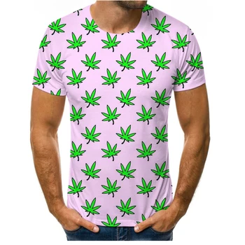 Hombres y mujeres par camisetas de color sólido de la impresión en 3D camisetas de la planta de la flor patrón de impresión para los hombres y mujeres de disparo de la planta de T-