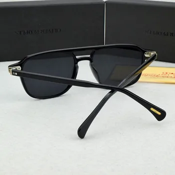 Vintage gafas de sol Polarizadas de conducción de pesca de anteojos de hombres y mujeres retro clara la plaza UV400 gafas de sol de titular con el caso OV5582