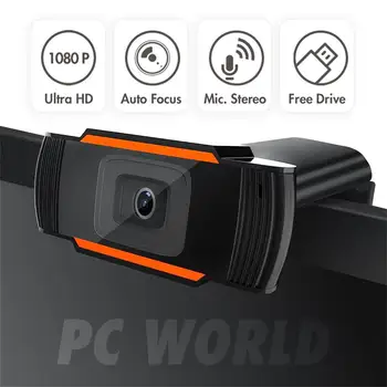 Nueva 360 Grados Giratoria 2.0 Webcam HD 1080p de la Cámara USB de Grabación de Vídeo de la Cámara Web Con Micrófono Para PC