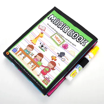 Agua mágica cuaderno de Dibujo para Colorear Libro de Graffiti Pluma Mágica de los Animales de la Pintura de Regalo de Niño los Niños Rompecabezas Visual Manos sobre la Capacidad de Juguete