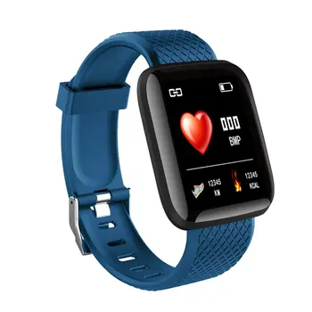 116 Plus Smart Watch Hombres Mujer Smartwatch Bluetooth Monitor De Ritmo Cardíaco Deporte Inteligente De Pulsera Para Todos Los Teléfonos Inteligentes