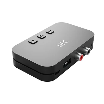 Bluetooth 5.0 RCA Receptor de Audio APTX LL 3.5 3.5 mm AUX Jack de Música Adaptador Inalámbrico Con Micrófono NFC Para Coche Altavoces de la TV