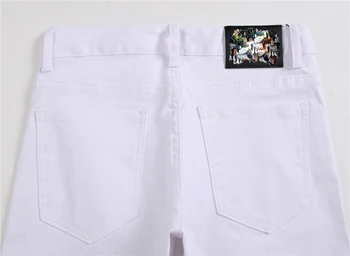 De mezclilla de Diseñador Blanco de los pantalones Vaqueros de Alta Calidad Para los Hombres el Tamaño de la 28-38 40 42 2020 Otoño Primavera HIP HOP Punk Streetwear